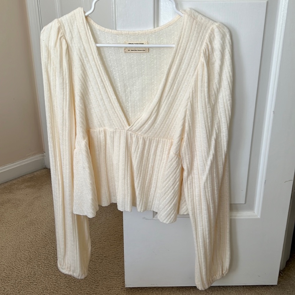 urban v neck baby doll long sleeve